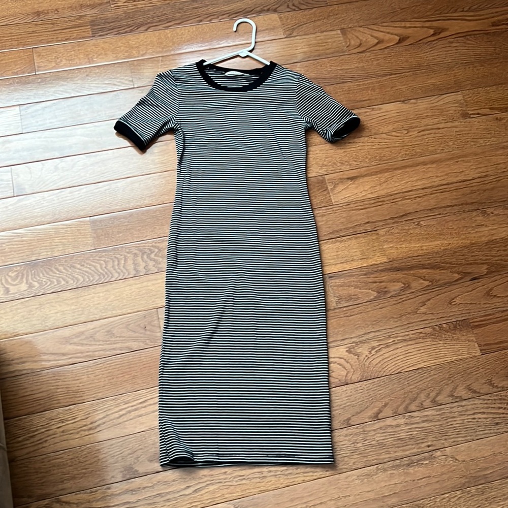 Dress, black and white stripes